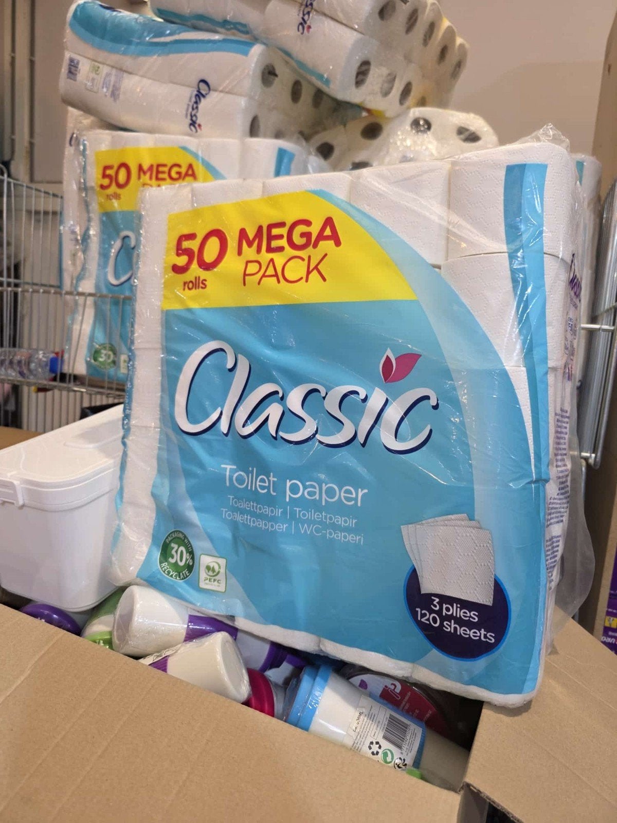 Classic Toiletpapier - 50 rollen Mega Pack, 3-laags, Ophalen of Verzenden