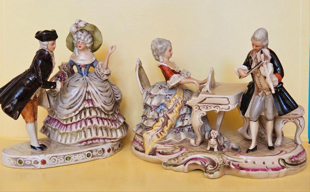 Twee beeldjes, Ophalen of Verzenden, Zilver, Overige materialen