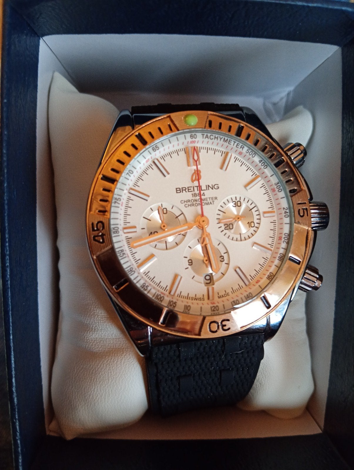 Heren Horloge Breitling Chronograaf - Nieuwstaat, Staal, Breitling, Polshorloge, Nieuw