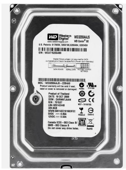 Western Digital WD3200AAJS 320GB 3,5 SATA Harddisk, Computers en Software, Harde schijven, Intern, 320GB, Refurbished, Desktop