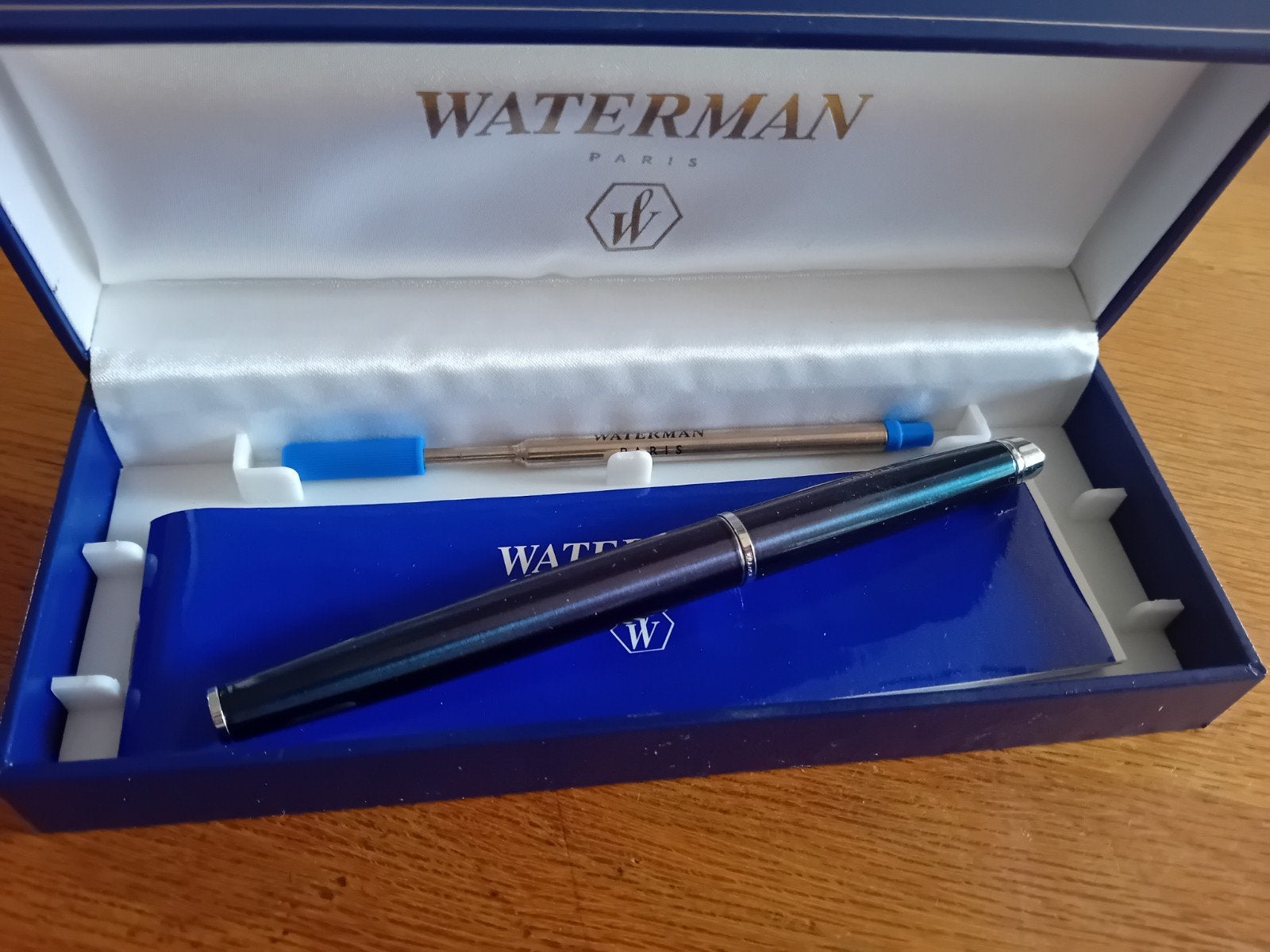 Waterman Hémisphère Rollerball Blue Core, nw in ds navulling, Verzenden, Nieuw, Met doosje, Fineliner