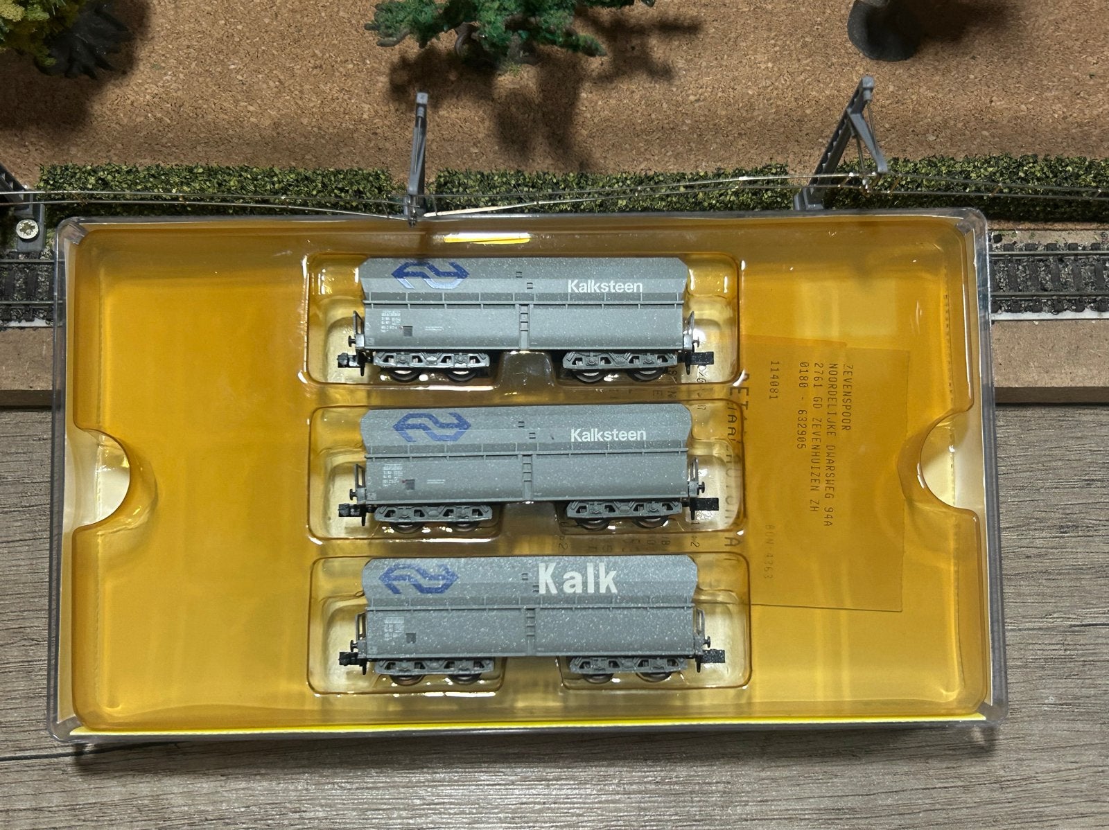 Trix Minitrix 15618 NS Kalksteen/Kalk wagons (3 stuks), Gelijkstroom, Trix, Wagon, Ophalen of Verzenden
