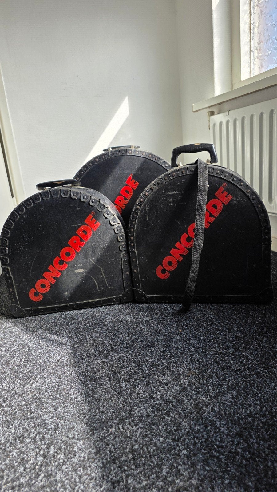 Concorde drumkoffers set van 3, Ophalen, Gebruikt, Percussie, Flightcase