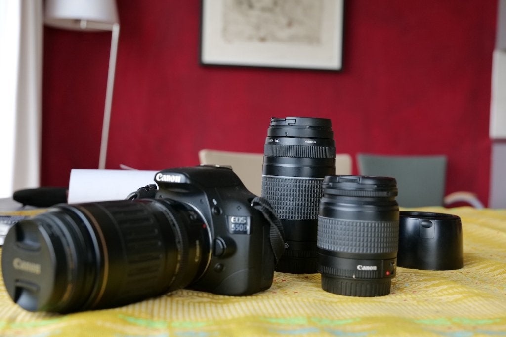 Set EF-lenzen van Canon, Audio, Tv en Foto, Ophalen, Gebruikt, Canon, Telelens