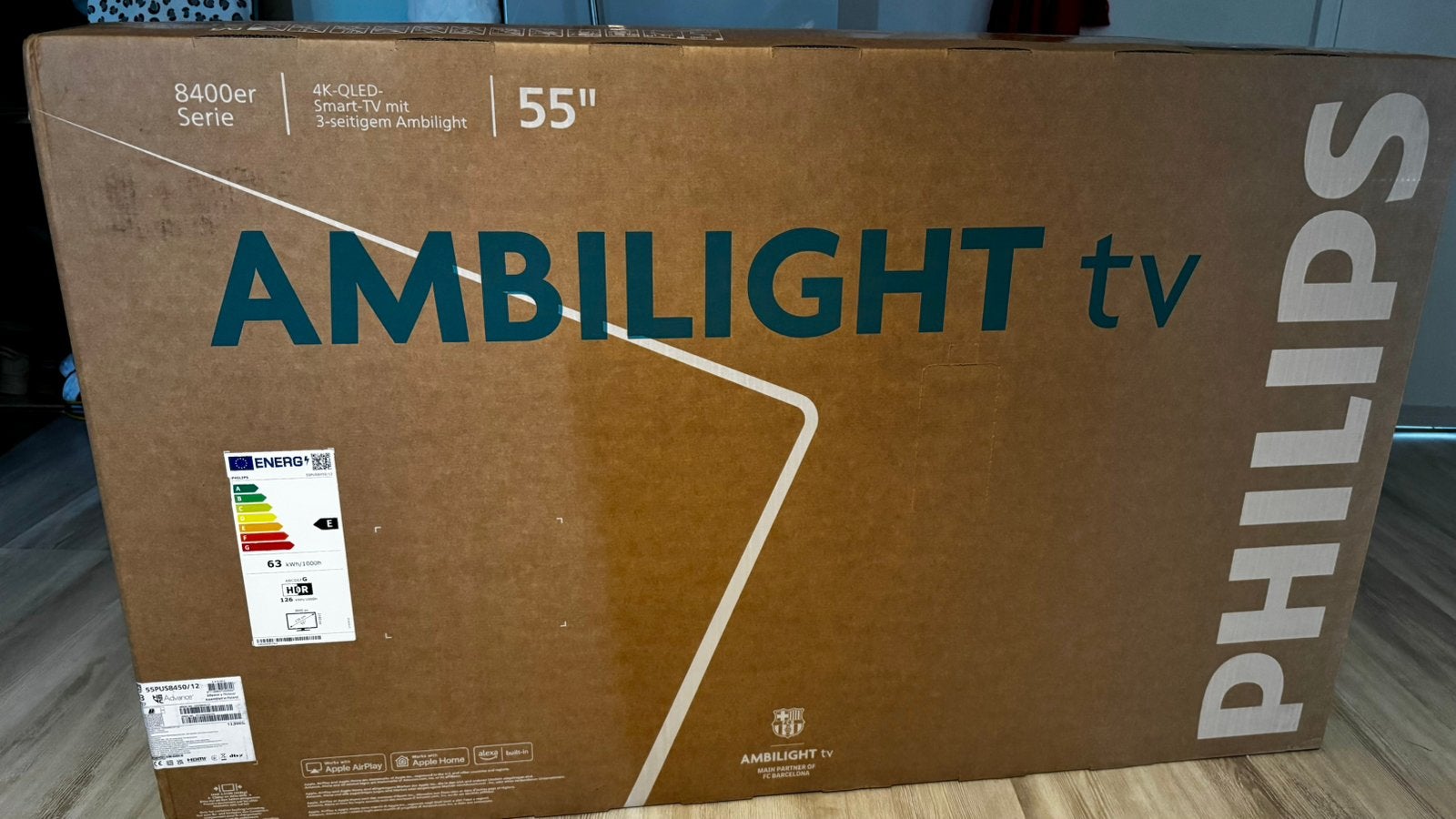 Philips ambilight QLED tv 4K 55”, Audio, Tv en Foto, Televisies, Philips, 120 Hz, Ophalen of Verzenden, Zo goed als nieuw