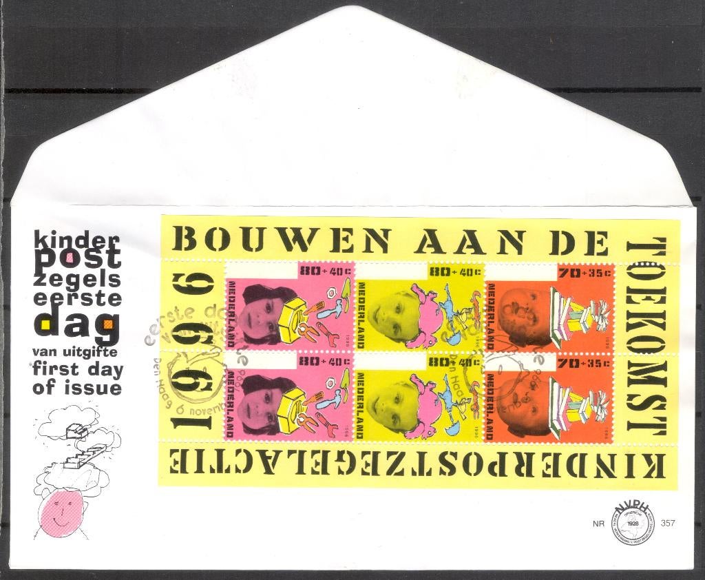 E357a - kind 1996 - bouwen aan de toekomst - blok, Verzenden, Onbeschreven, Nederland