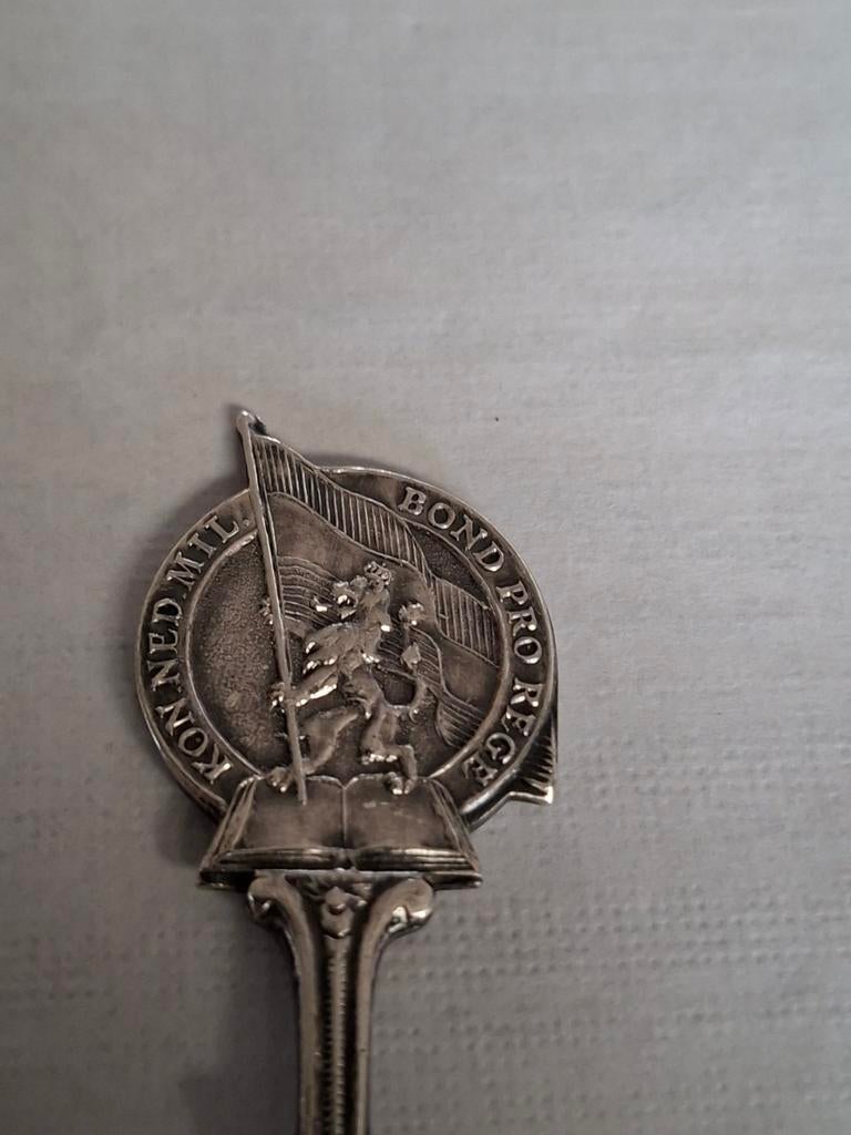 Antieke lepel met Nederlands wapen, Ophalen of Verzenden
