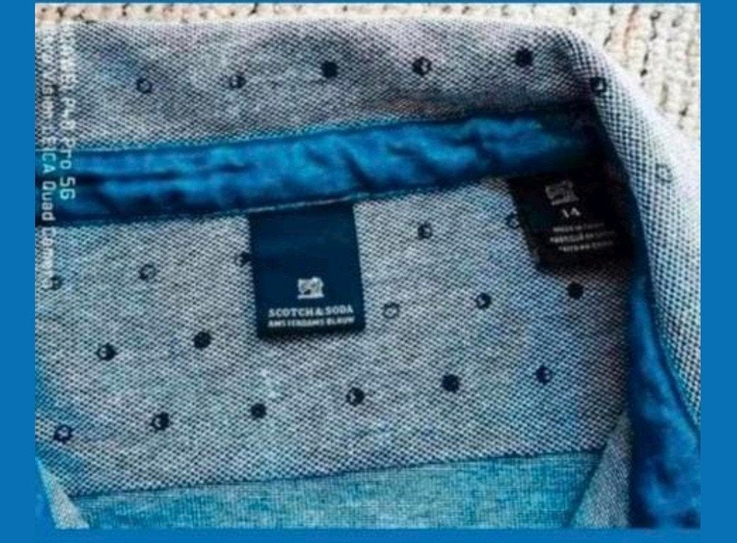 Scotch & Soda jongens polo lange mouw blauw – maat 14 (164), Ophalen of Verzenden, Zo goed als nieuw, Shirt of Longsleeve, Scotch & Soda