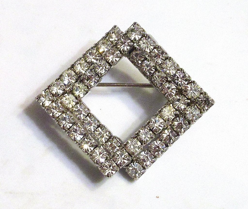 Rhinestone design broche., Ophalen of Verzenden, Zo goed als nieuw, Overige materialen