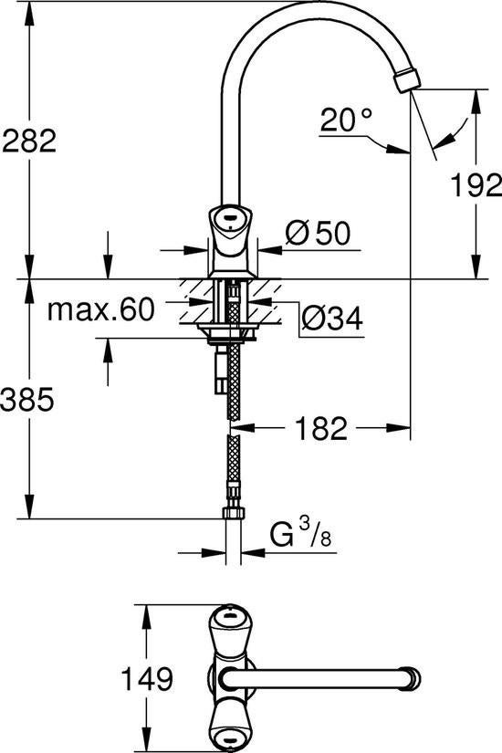 GROHE Costa-S Hoge uitloop (Keukenmengkraan) *Nieuw, Nieuw, Ophalen of Verzenden, GROHE, Info@GROHE.nl