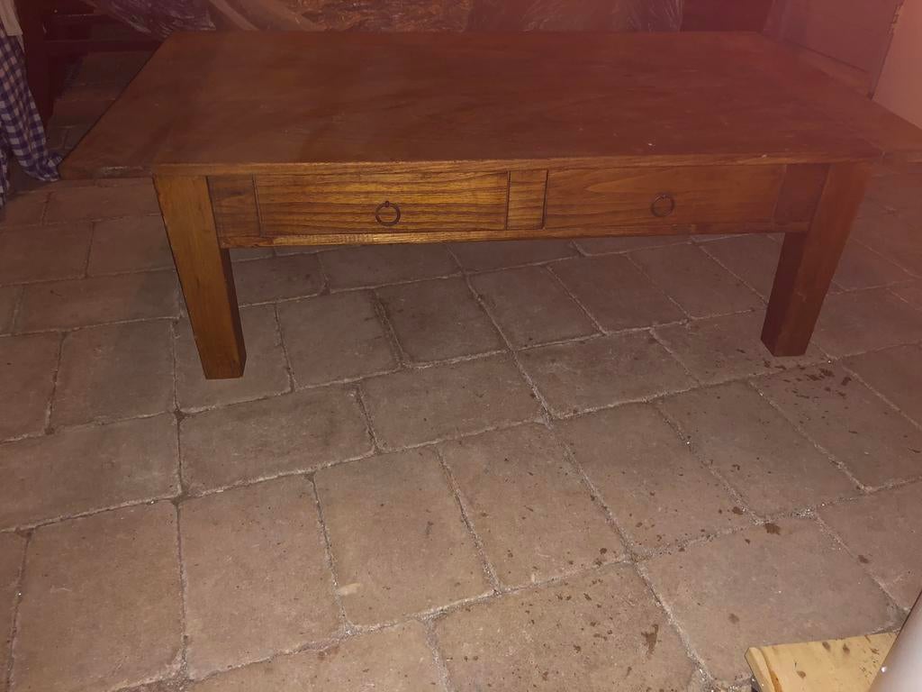 Antieke salontafel, Huis en Inrichting, 100 tot 150 cm, Zo goed als nieuw, Minder dan 50 cm, Rechthoekig