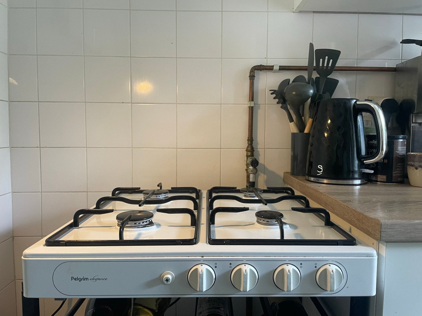 Pelgrim Elegance Gas Kookplaat - 4 Pits met Zelfontsteker, Gebruikt, Gas, Vrijstaand, 4 kookzones