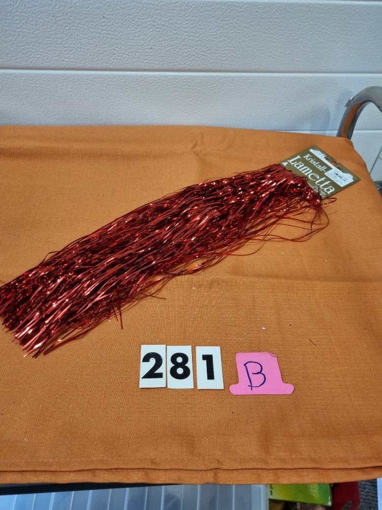 lametta rood kristall 47cm lang [b281], Ophalen of Verzenden, 'T Olde Gre-j, Info@toldegrej.nl, Endepoelstraat 20f Didam