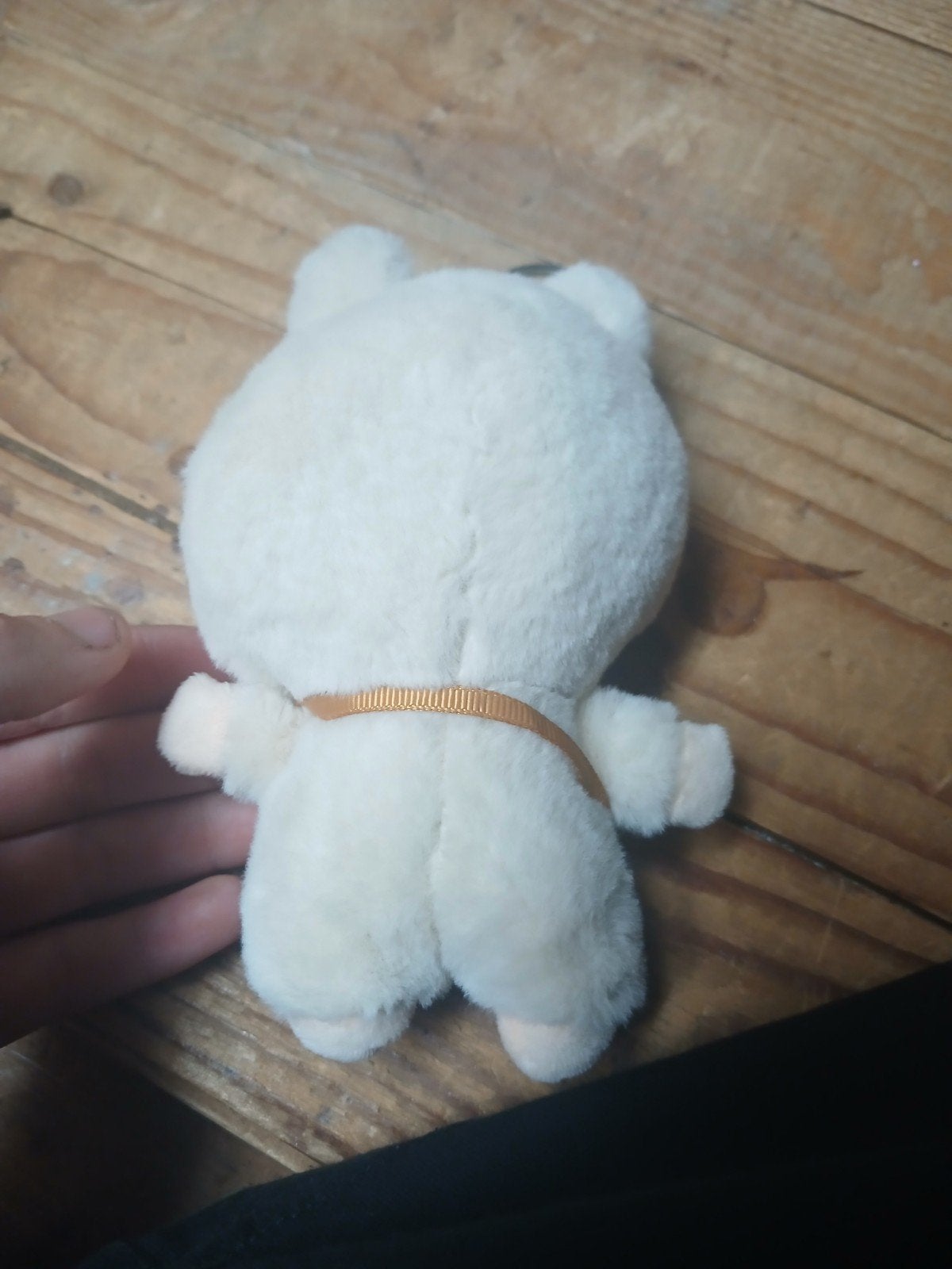 Leuke witte konijn sleutelhanger knuffel 10 cm, Kinderen en Baby's, Konijn, Ophalen of Verzenden, Zo goed als nieuw, Klein (minder dan 20 cm)