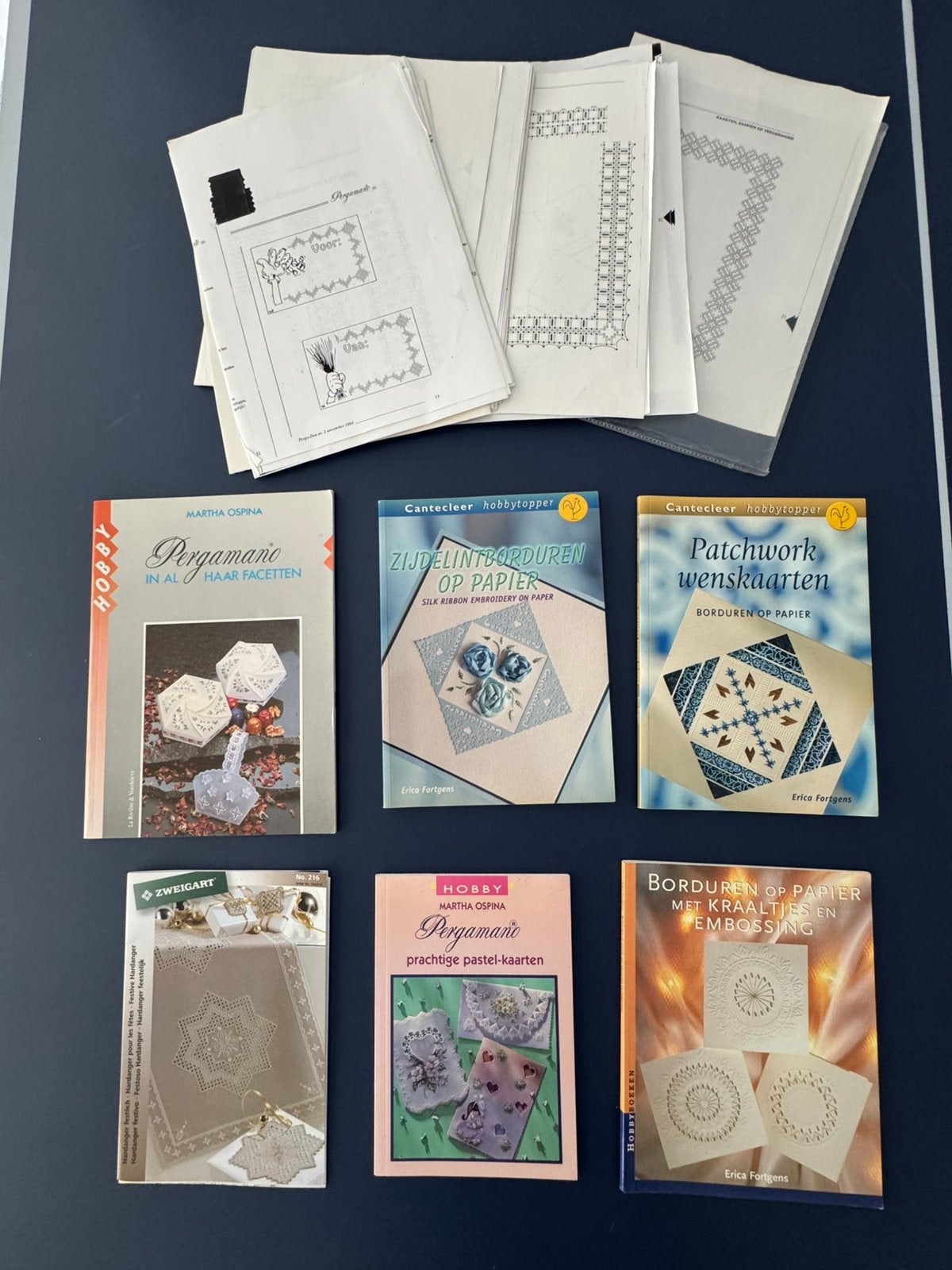 knutsel boeken patchwork wenskaarten borduren Pergamano, Ophalen of Verzenden, Gelezen, Scrapbooking en Knutselen