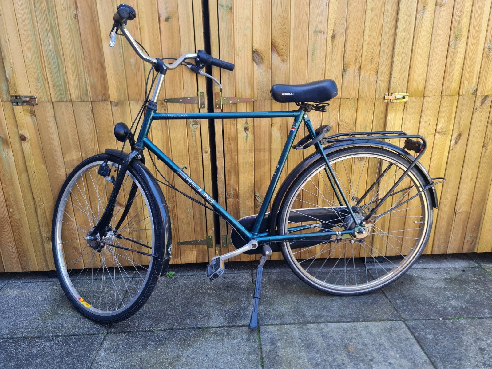 Heren fiets Redline Olympic Class groen met zwart, Fietsen en Brommers, Fietsen | Heren | Herenfietsen, Gebruikt, Versnellingen