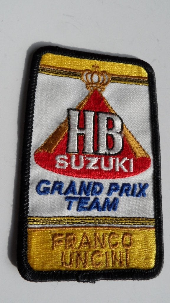 HB Suzuki motorwegrace Grand Prix Team Uncini badge, Verzenden, Zo goed als nieuw, Gebruiksvoorwerp