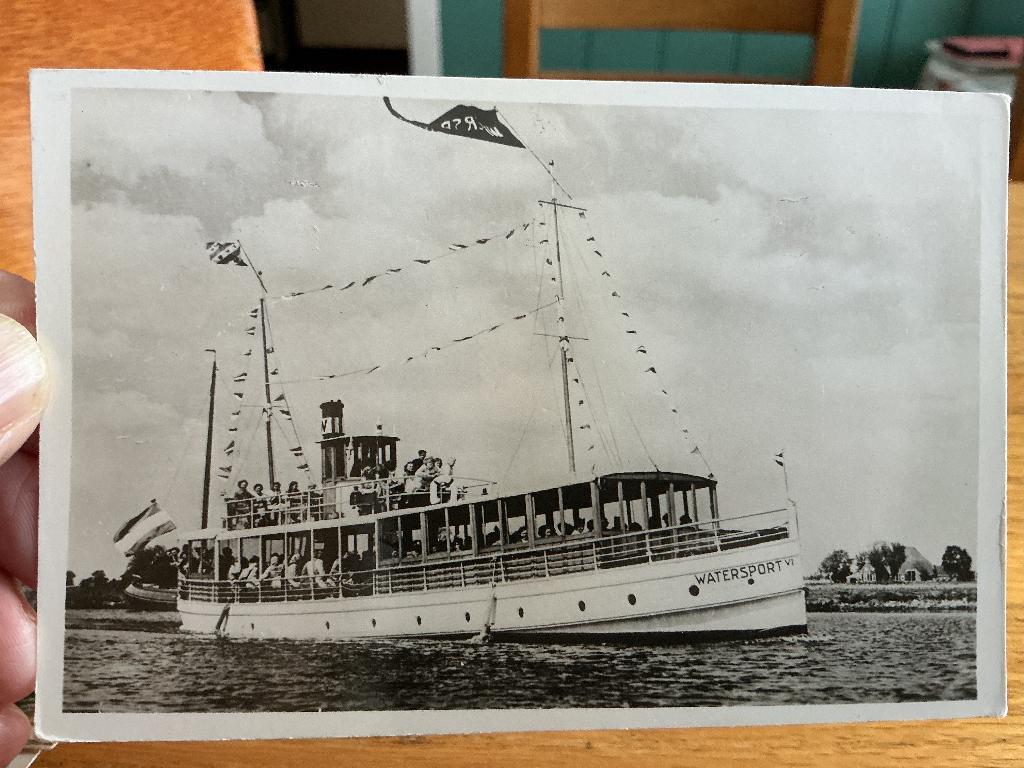 Leeuwarden rondvaartboot 1960, Verzenden, 1940 tot 1960, Gelopen, Friesland