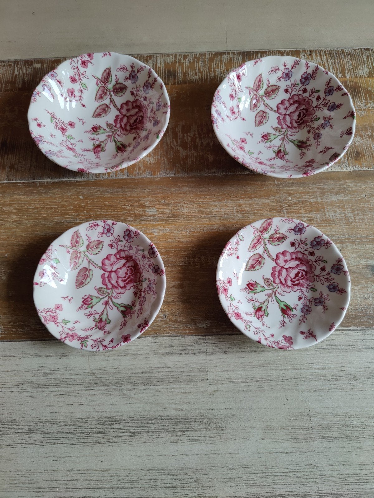 4 Johnson brothers Rose chintz schaaltjes, Verzenden
