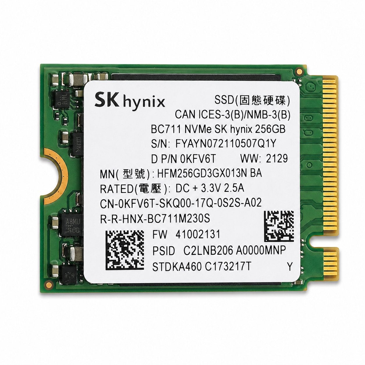 Kioxia 256GB M.2 2230 NVMe SSD, Ophalen of Verzenden, Zo goed als nieuw, Laptop, Overige aansluitingen