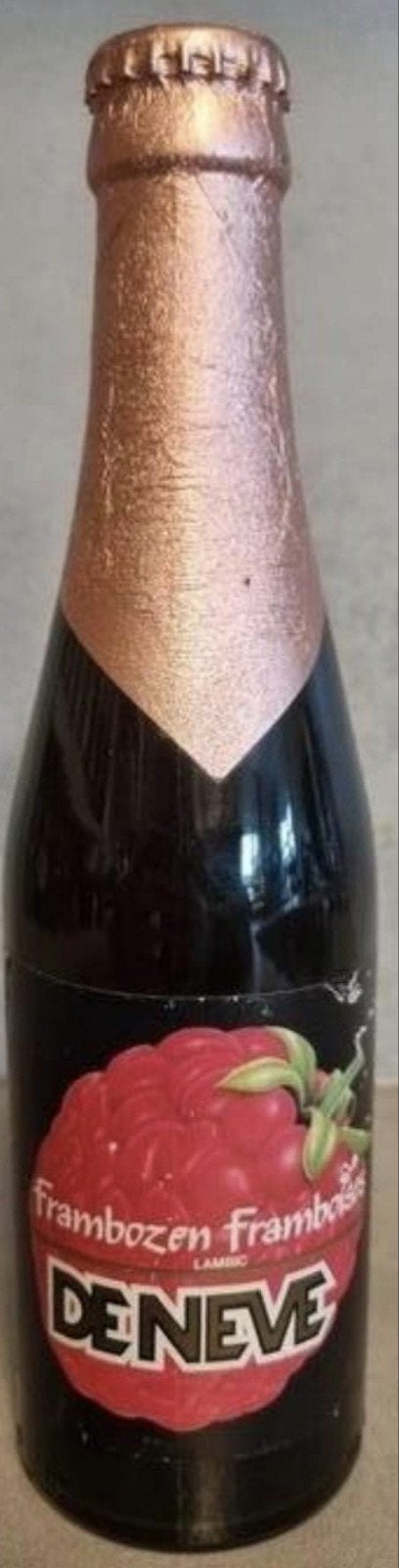 De Neve Frambozen Lambic 25 cl – THT ’90 – Schepdaal, Ophalen of Verzenden, Zo goed als nieuw, Flesje(s), Overige merken