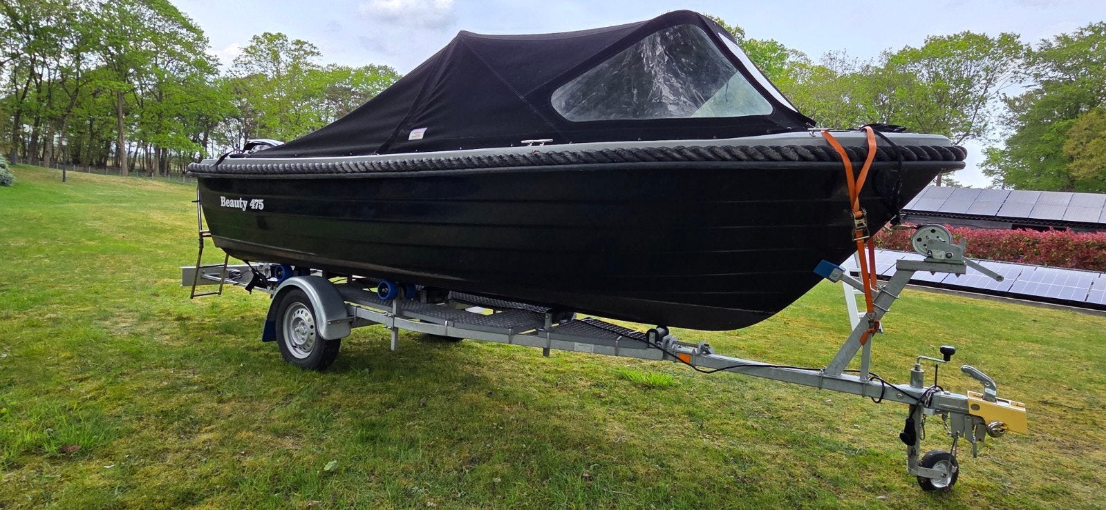 Beauty 475 Sloep met Mercury 25pk buitenboordmotor, Sloep, Ophalen of Verzenden, Buitenboordmotor, Afdekzeil