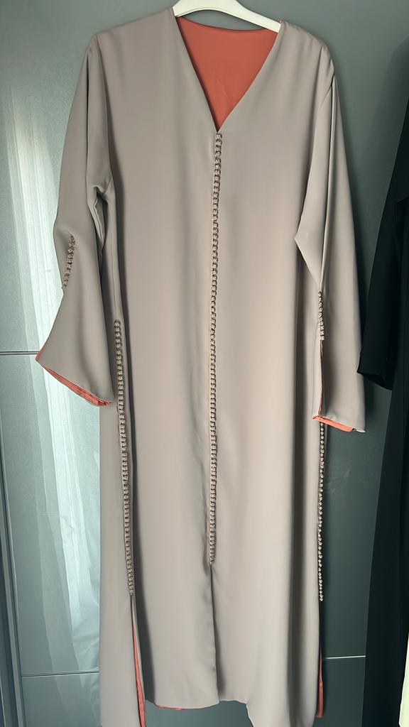 Elegante Kaftan Jalaba -, Maat 38/40 (M), Nieuw, Ophalen of Verzenden, Grijs