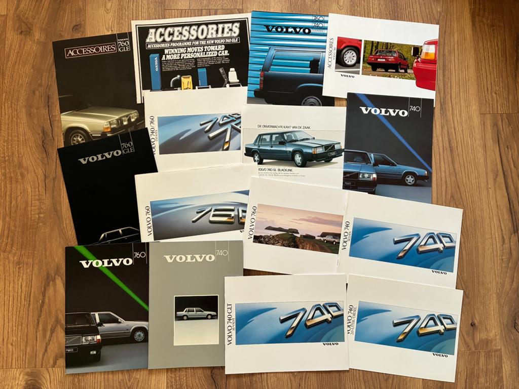 Volvo 740 / 760 brochures - 15 stuks, Ophalen of Verzenden, Zo goed als nieuw, Volvo