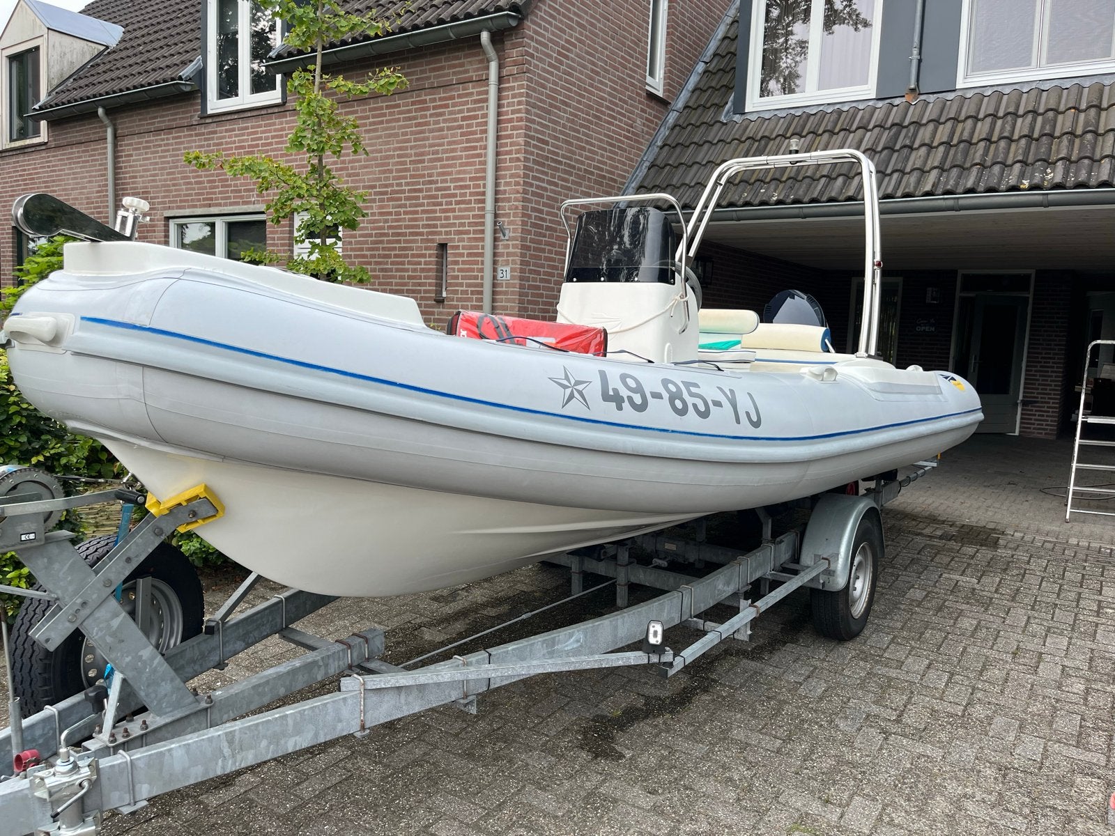 Colbac Hypalon 5.80 m met Evinrude E-TEC 115 pk, Watersport en Boten, Rubberboten, Inclusief motor, Zo goed als nieuw, 115 pk