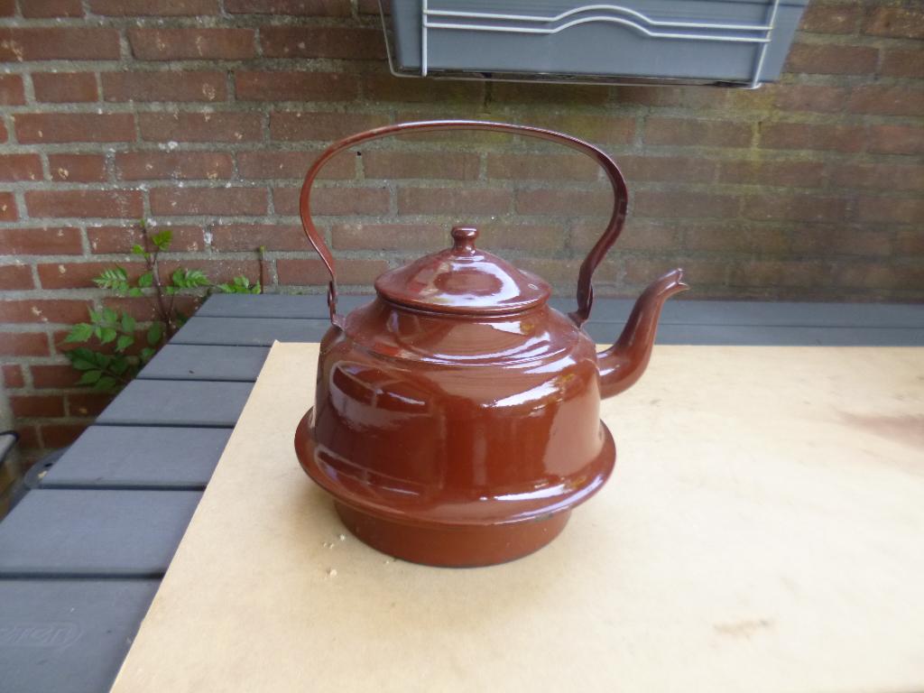 vintage ketel emaille, Ophalen of Verzenden