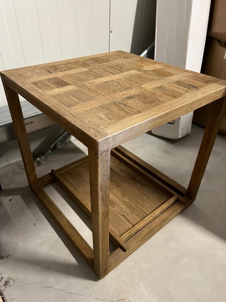 Riviera Maison Fraser Island Bijzettafel, Huis en Inrichting, Tafels | Bijzettafels, Minder dan 55 cm, Vierkant, Zo goed als nieuw