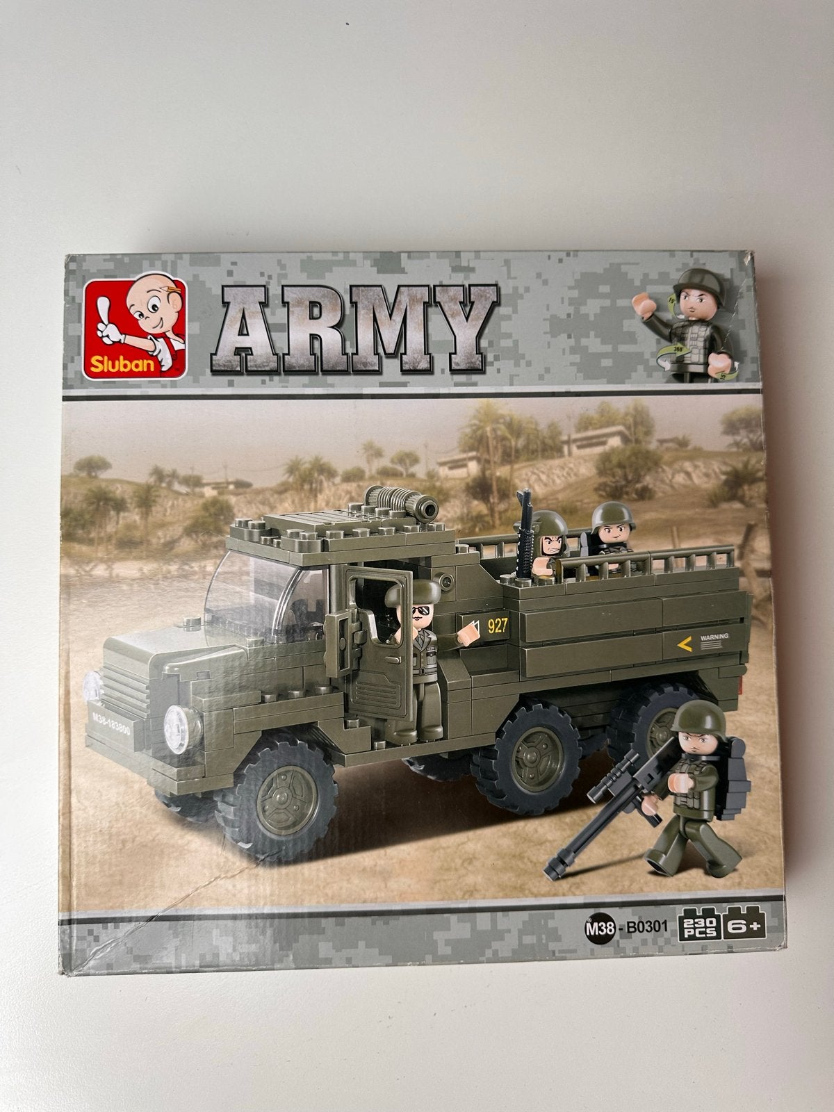 Sluban Army Leger Vrachtwagen Bouwset M38-B0301, Ophalen of Verzenden, Zo goed als nieuw, Overige merken