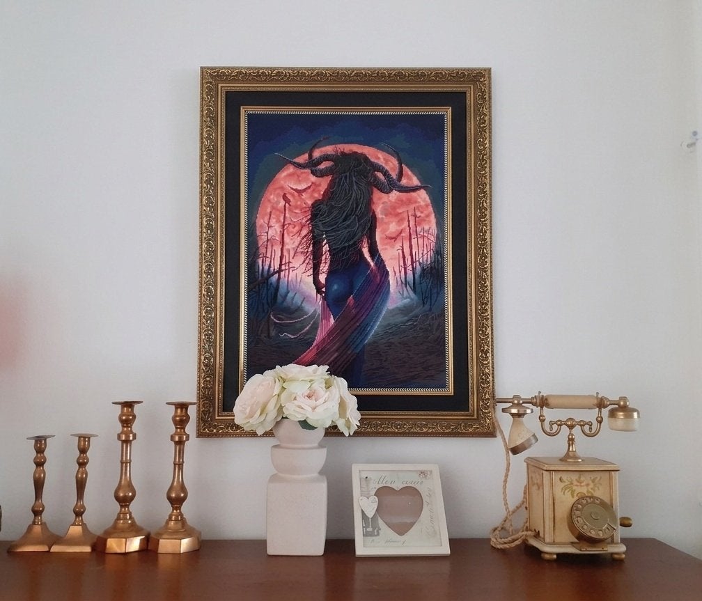Decoratie schilderij gothic Succubus, Handgemaakt, Nieuw, Ophalen of Verzenden, Overige typen