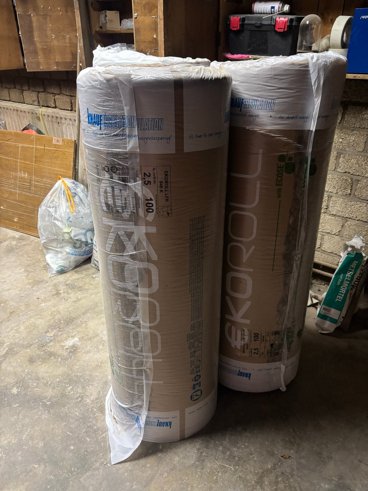Knauf Ekroll glaswol 100mm 34m2, Ophalen, Nieuw, 15 m² of meer, Vloerisolatie
