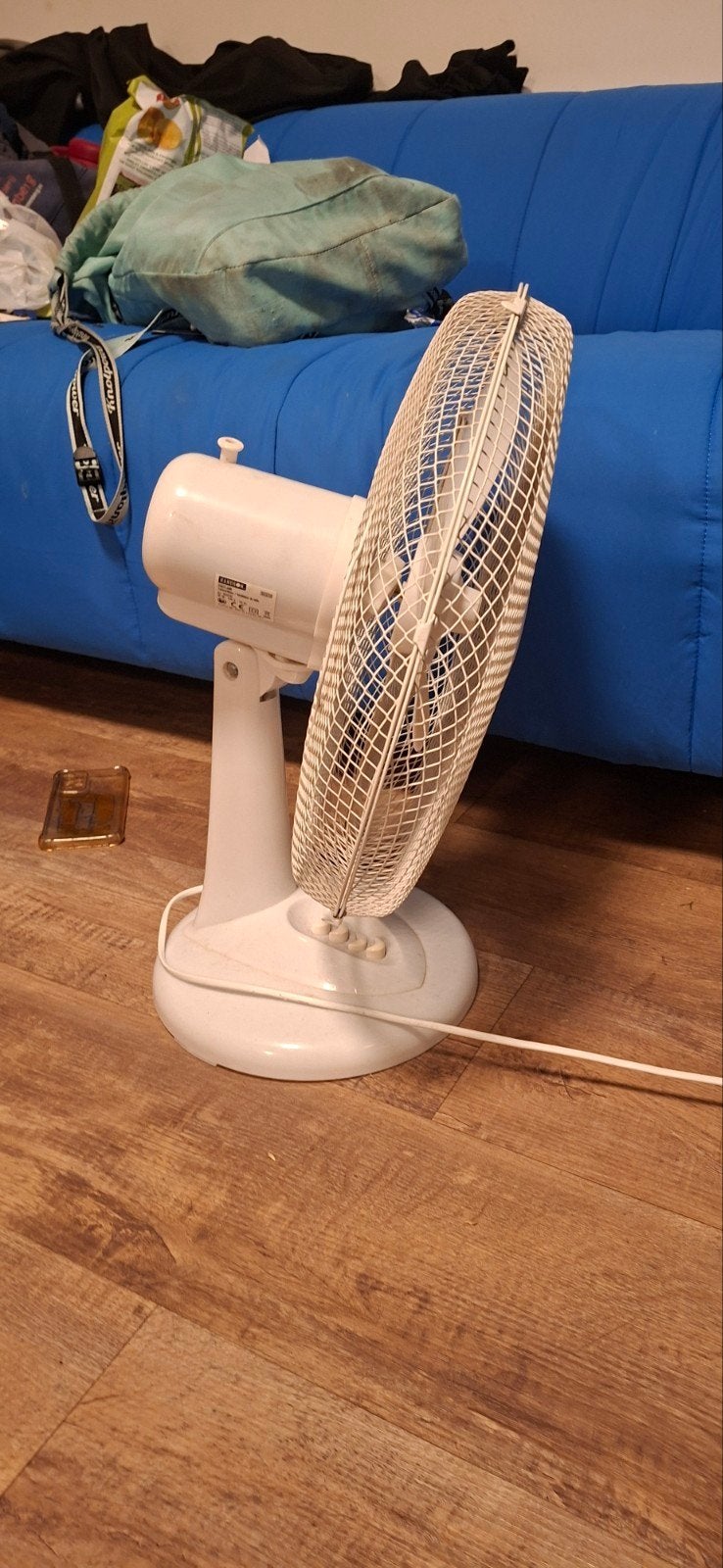 Witte Tafelventilator - Compact en Efficiënt, Witgoed en Apparatuur, Ophalen of Verzenden, Gebruikt, Tafelventilator