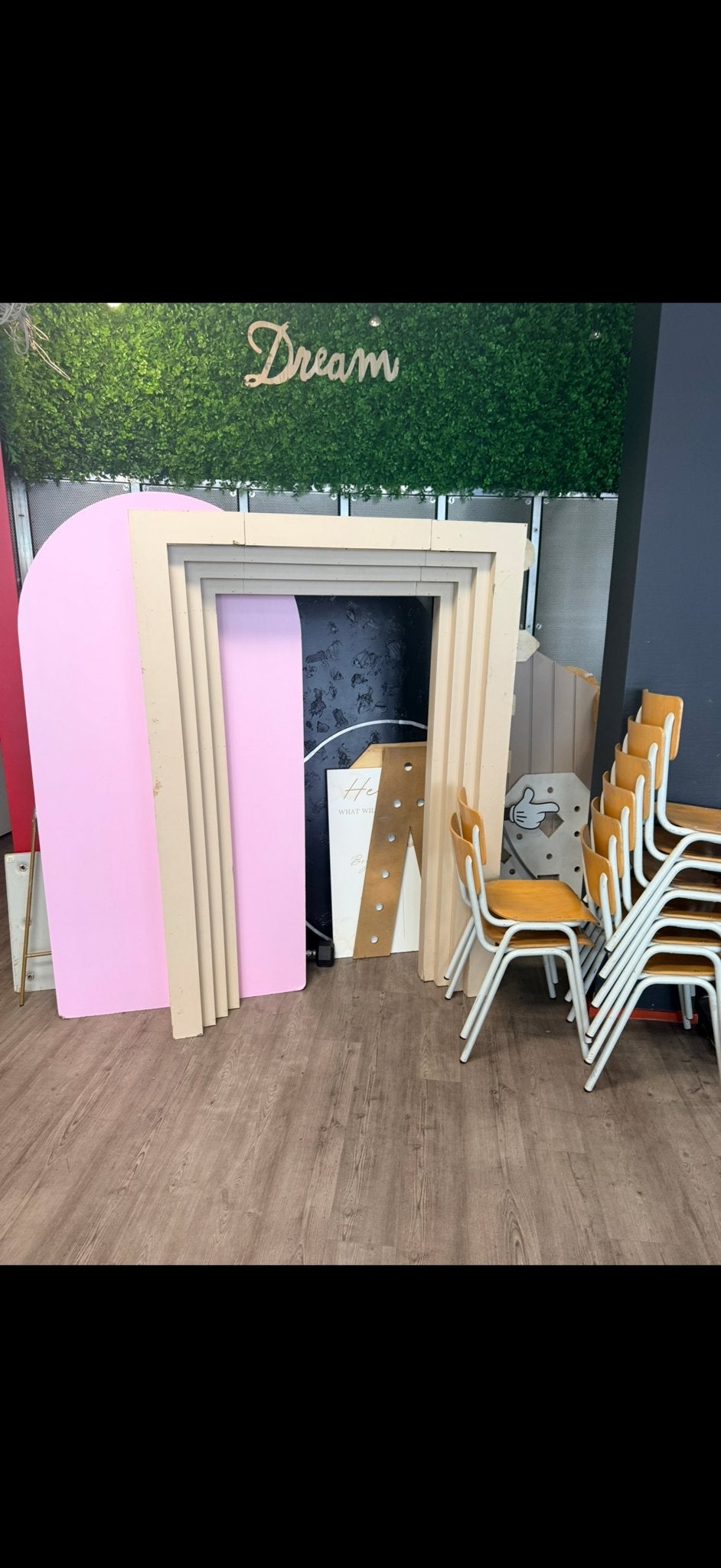Laatste backdrops, Ophalen, Gebruikt, Versiering