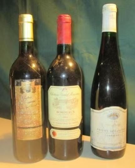 3 Oude Franse Rode Wijnen - 2000/2002/2008, Frankrijk, Ophalen of Verzenden, Zo goed als nieuw, Rode wijn