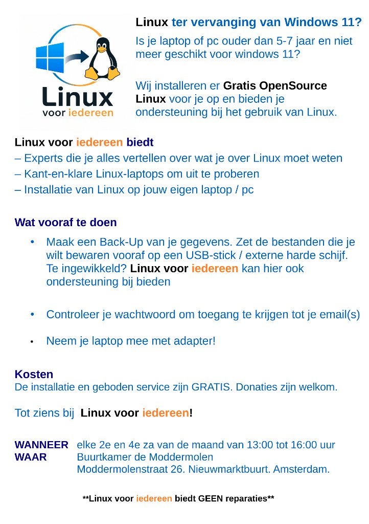 Linux Laptop, Ophalen, Gebruikt
