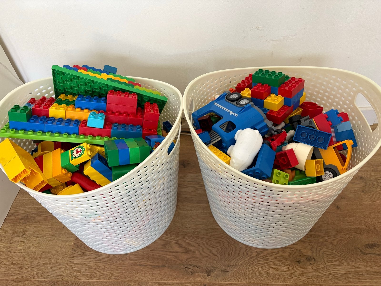 Duplo - Twee volle manden, Kinderen en Baby's, Speelgoed | Duplo en Lego, Ophalen, Gebruikt, Inclusief extra onderdelen, Duplo