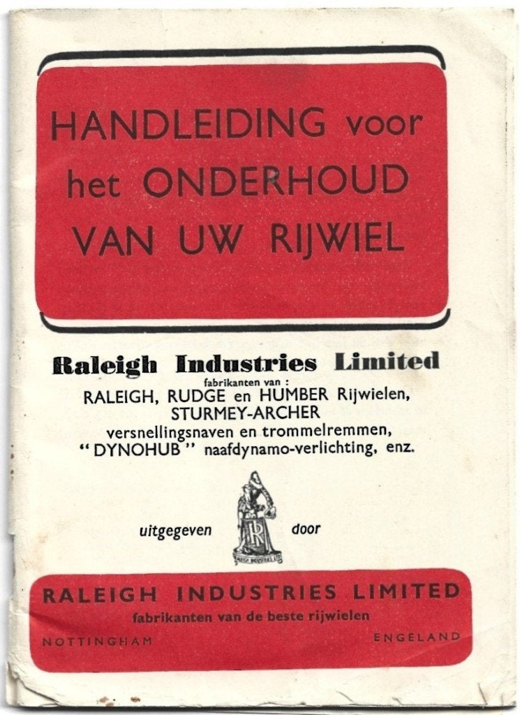 Raleigh rijwiel fiets handleiding, Verzenden, Zo goed als nieuw