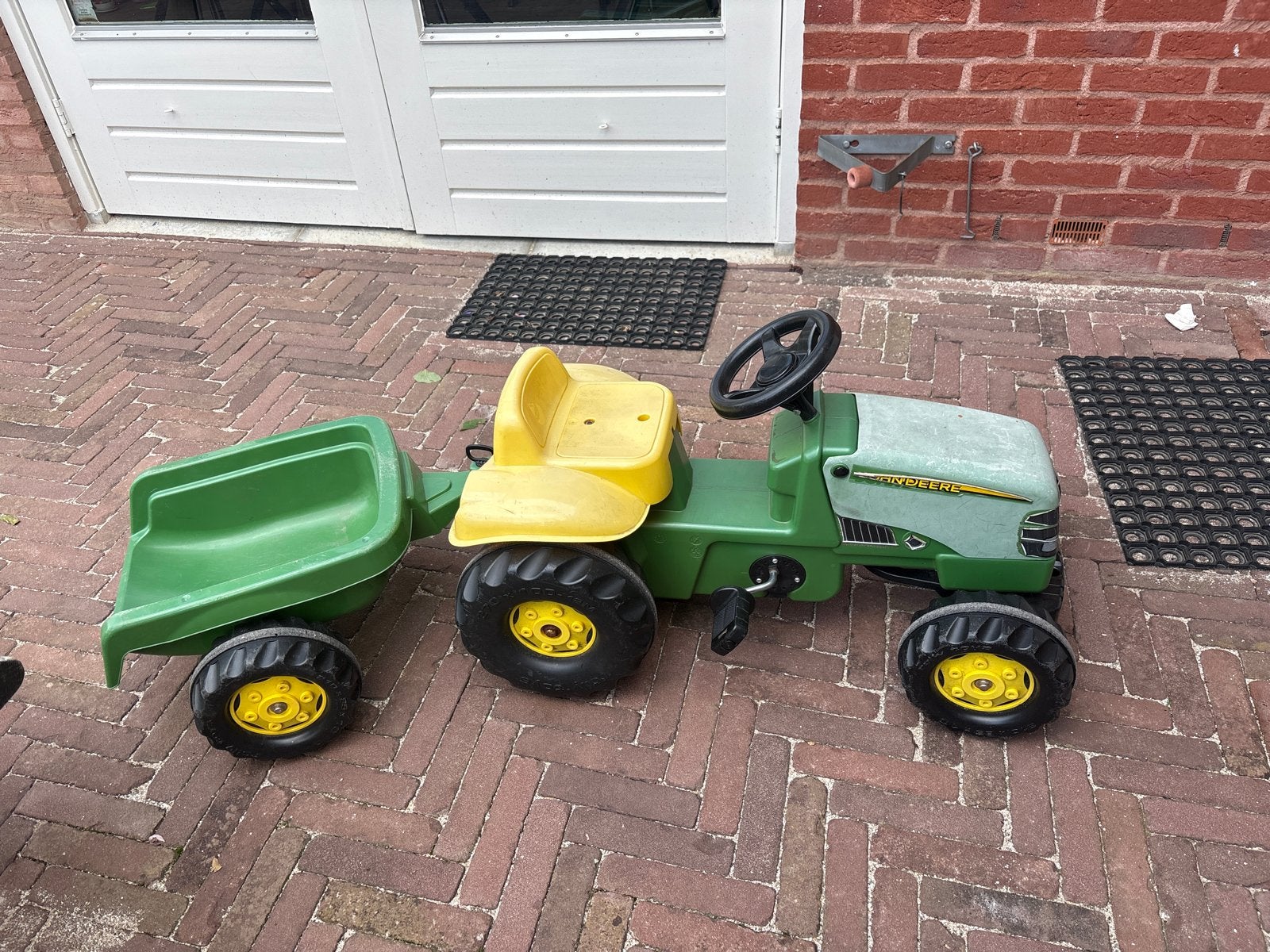 John Deere traptractor met aanhanger, Ophalen, Gebruikt, Trapvoertuig
