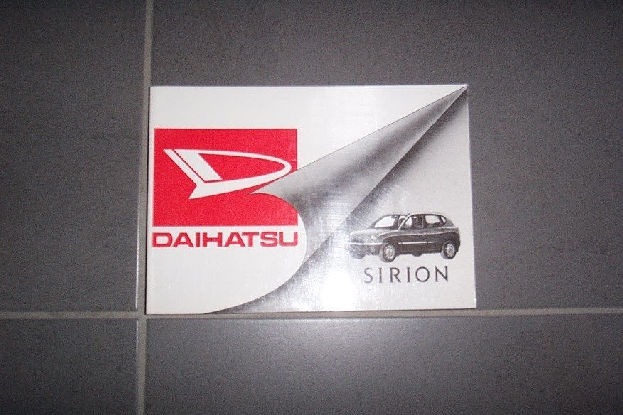 Gebruikershandleiding DAIHATSU SIRION  1998/2001, Ophalen of Verzenden