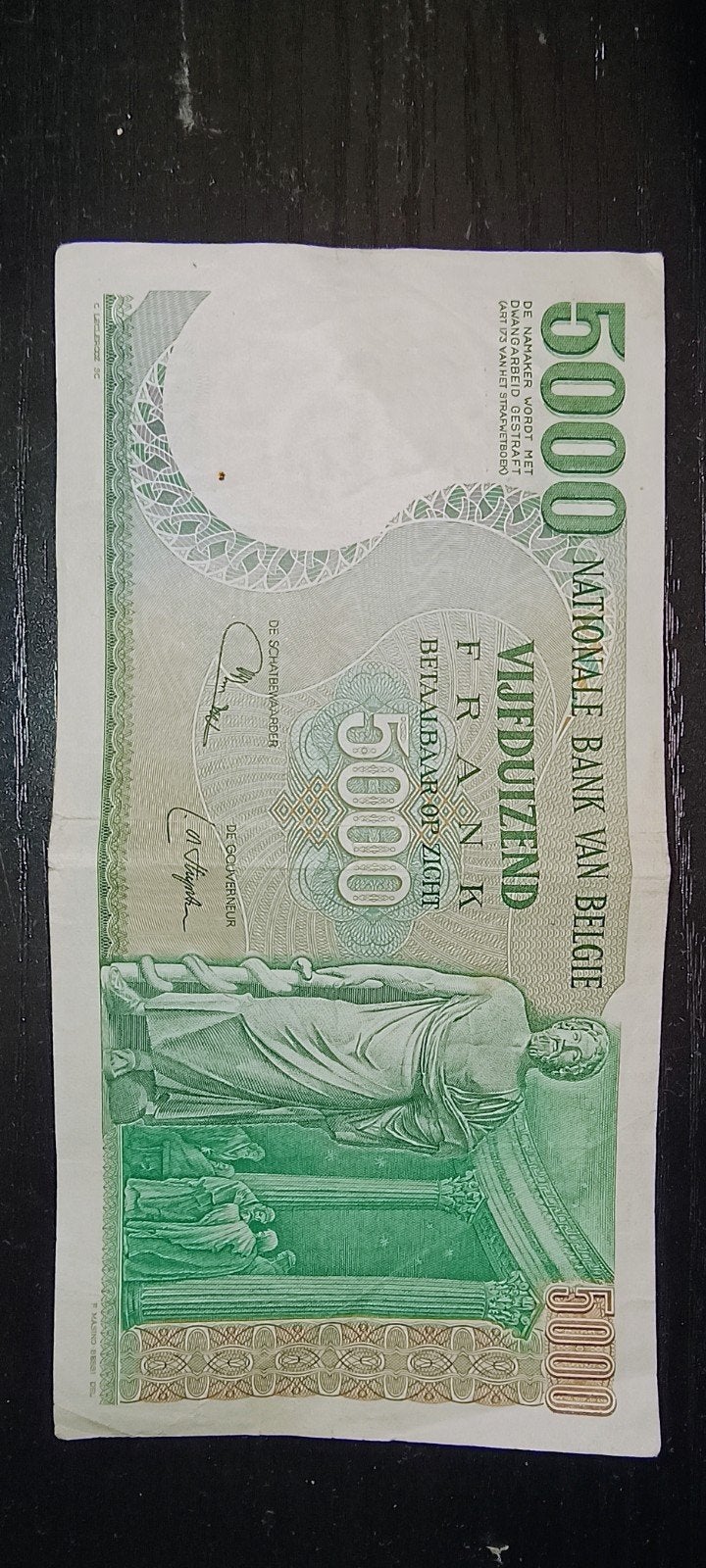 Set van 2x 5000 Belgische Frank 1975 (André Vesalius), Ophalen, Los biljet