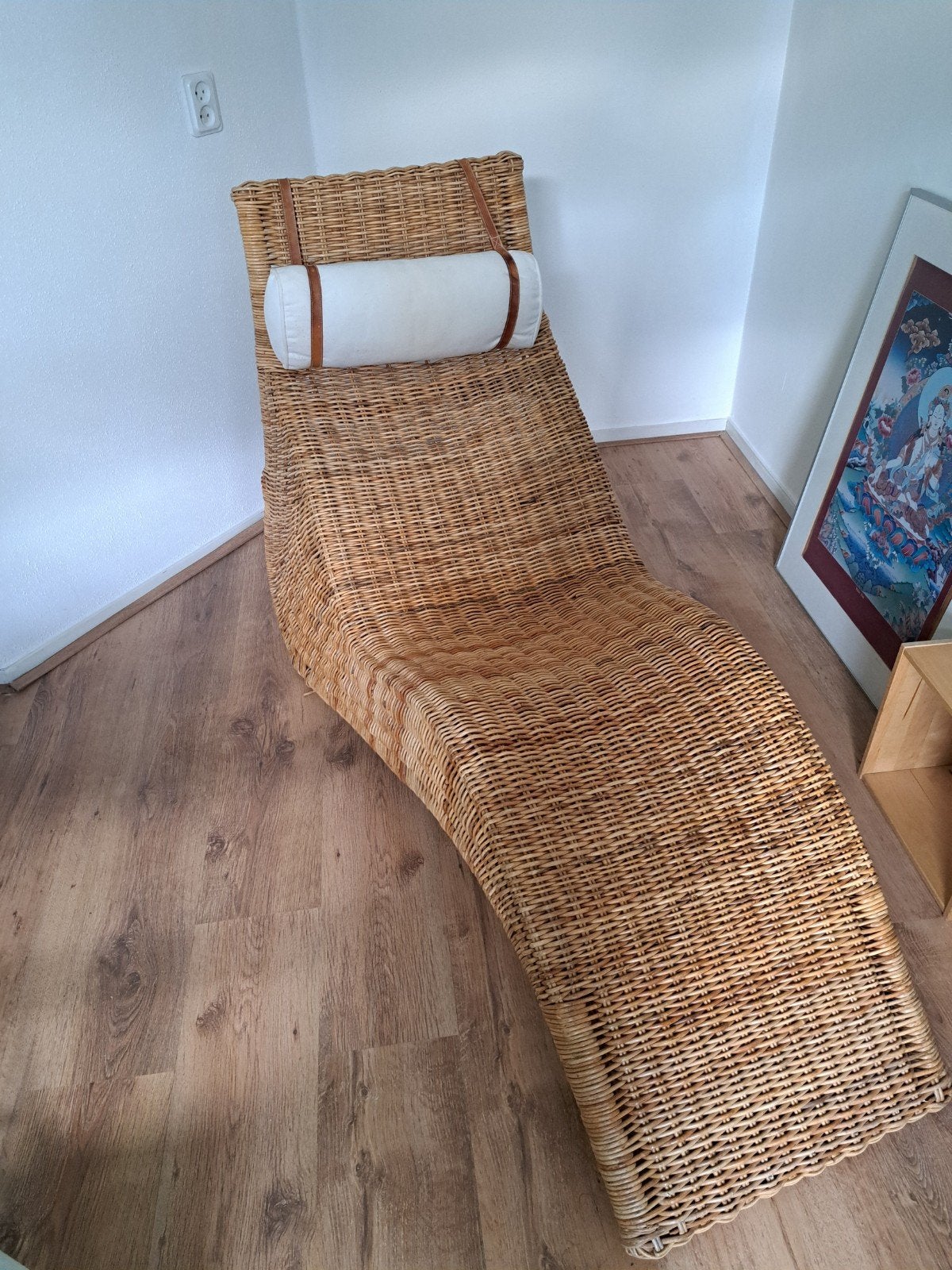 Rieten relax fauteuil IKEA, Gebruikt, Bohemian, Scandinavisch, Riet of Rotan, Ophalen of Verzenden