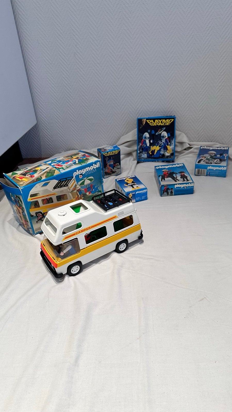 Vintage Playmobil Camper en diverse sets (jaren '70/'80), Gebruikt, Complete set, Voertuig, Historisch