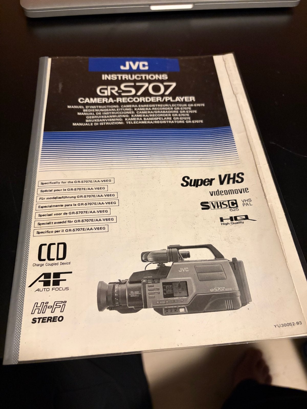 JVC GR-S707 Super VHS-c Camcorder Handleiding, Gebruikt, JVC, Overige typen, Overige soorten