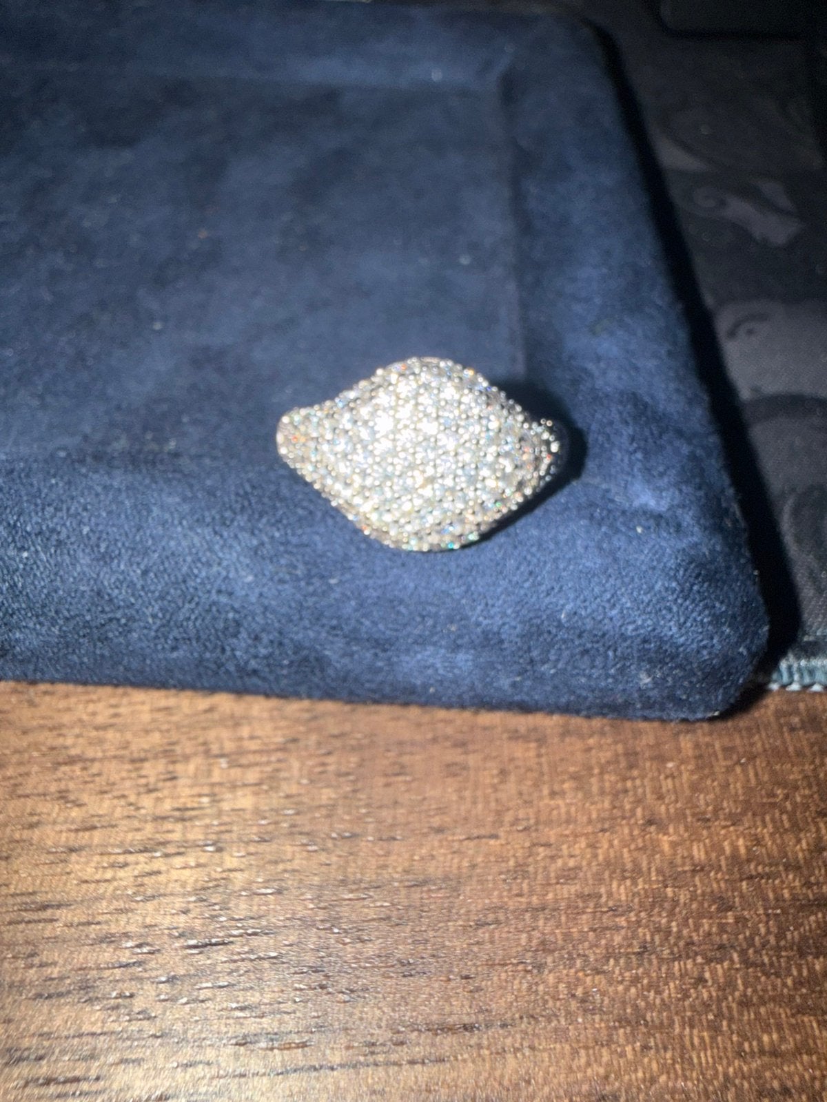 Moissanite lab diamanten ring maat 10 zilver, Ophalen of Verzenden, Zo goed als nieuw, Zilver, Dame