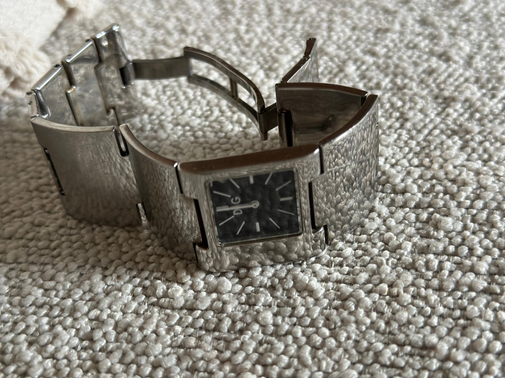 Vintage D&G Horloge/Defect / Loopt niet/Voor onderdelen, Staal, Gebruikt, Staal, Polshorloge