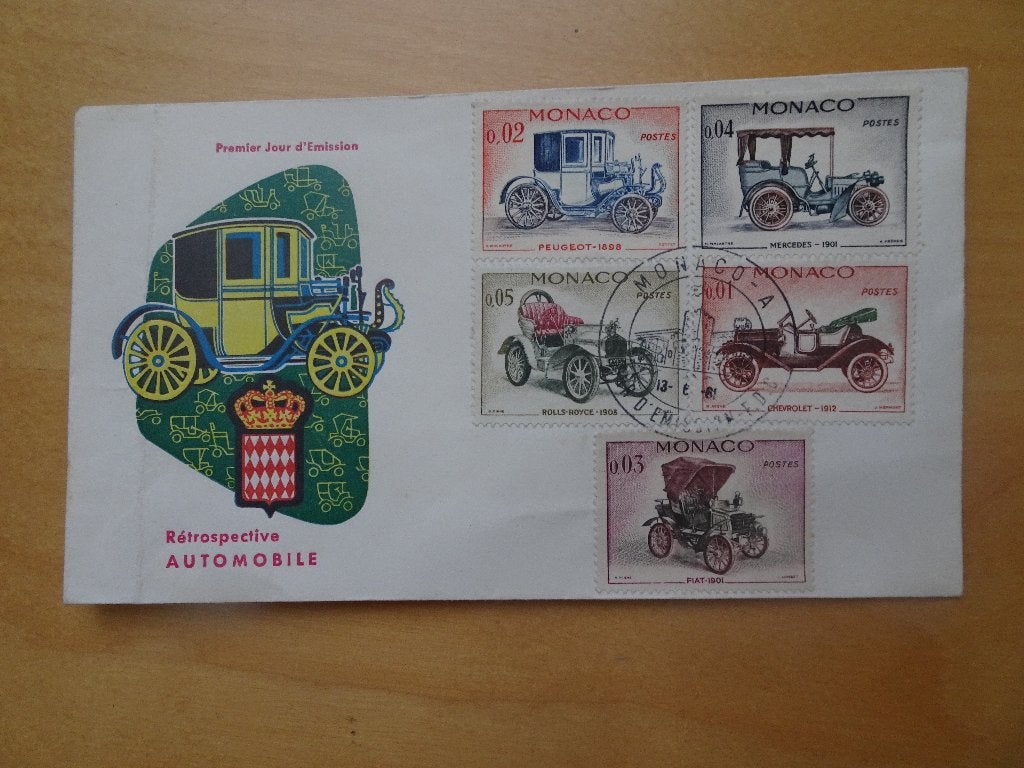 Envelop Monaco 'Retrospective Automobile', Ophalen of Verzenden, Envelop