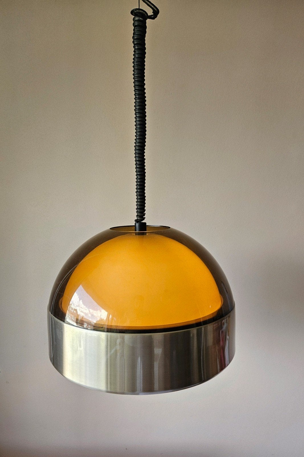 Vintage Space Age hanglamp, Huis en Inrichting, Lampen | Hanglampen, Ophalen, Gebruikt, Dijkstra, vintage, retro, E27 (groot)